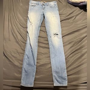 Hollister skinny jeans. With holes